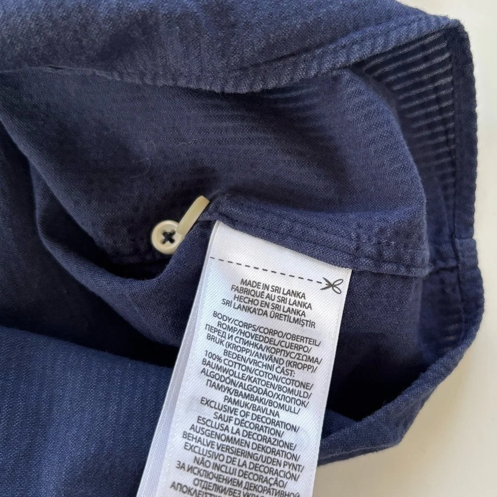 Polo Ralph Lauren Men's Navy Blue RL Prepster Classic Fit Seersucker Shirt LARGE